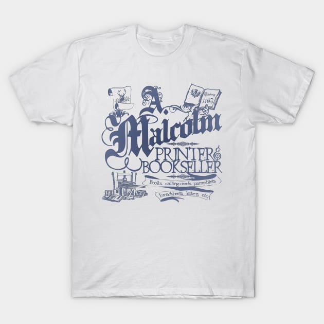 A. Malcolm Bookseller T-Shirt by ShawnaMac